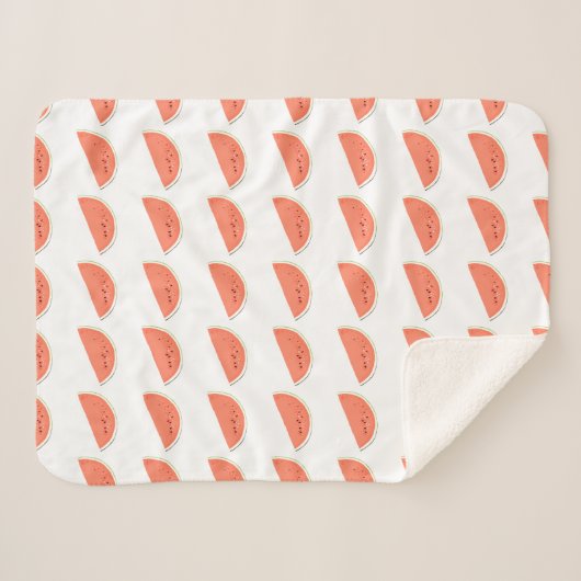 Bridal Party Watermelon Slices Sherpa Deken (Voorkant (horizontaal))