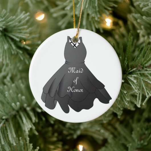 Bridal Party Wedding Dress Maid of Honor Ornament (Boom)