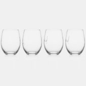 Bridal Party Wijnglas Set Gepersonaliseerd Zonder Voet (Links)