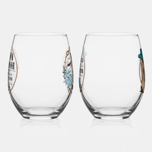 Bridal Party Wijnglas Zonder Voet (Rechts)