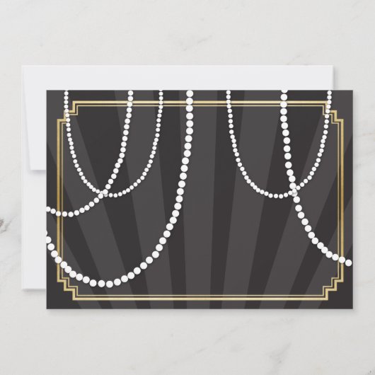 Bridal Pearl Brunette Invite Kaart (Achterkant)