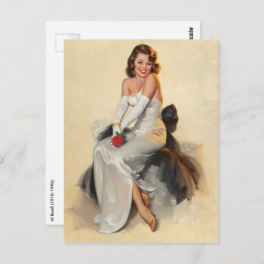 Bridal PinUp Briefkaart (Voorkant / Achterkant)