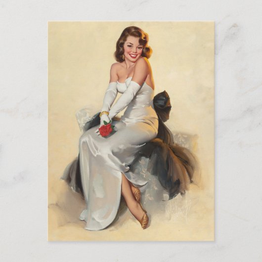 Bridal PinUp Briefkaart (Voorkant)