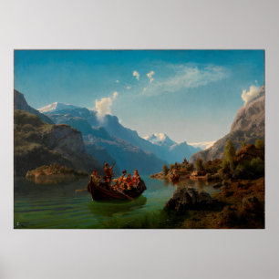 Bridal Processie over de Hardangerfjord Poster