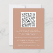 Bridal QR Code Roos Gold Border Weddenschap (Achterkant)