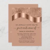 Bridal QR Code Roos Gold Border Weddenschap (Voorkant / Achterkant)