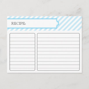 Bridal Recipe Card - blauw Briefkaart