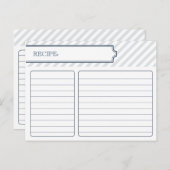 Bridal Recipe Kaart | Peacock Blue (Voorkant / Achterkant)