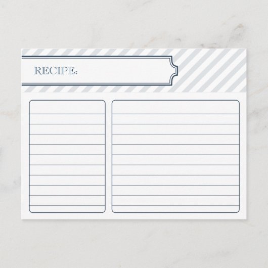 Bridal Recipe Kaart | Peacock Blue (Voorkant)