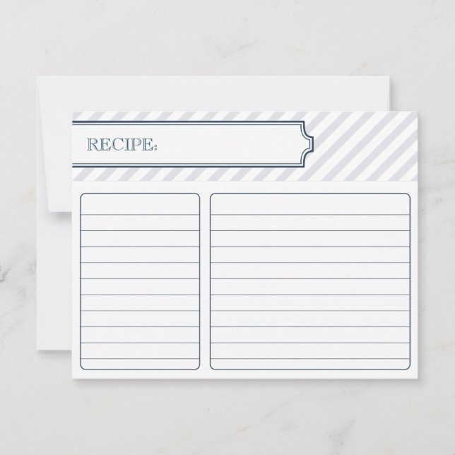 Bridal Recipe Kaart | Peacock Blue (Voorkant)