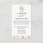 Bridal Recipe Request (Whimsical Tea Party) Informatiekaartje (Voorkant)