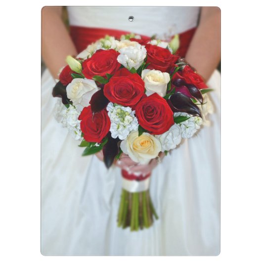 Bridal rozen bouquet klembord (Achterkant)