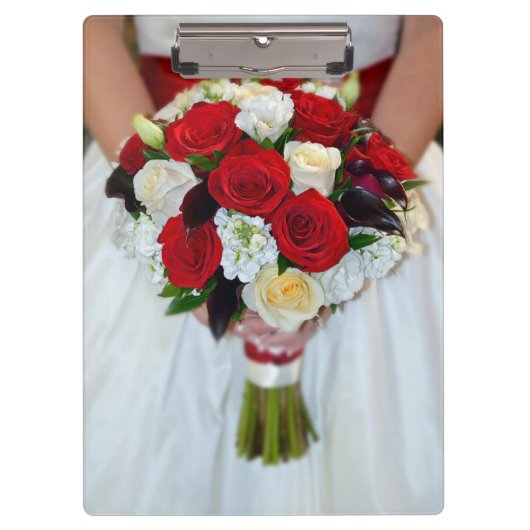 Bridal rozen bouquet klembord (Voorkant)