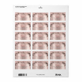 Bridal RSVP Kiss Roos Licht ongekend glitter Makeu Etiket (Full Sheet)