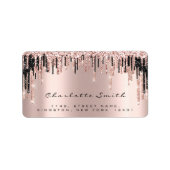 Bridal RSVP Kiss Roos Licht ongekend glitter Makeu Etiket (Voorkant)