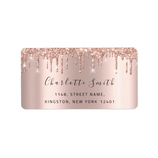 Bridal RSVP Weddenschappen Roos Gold Spark Etiket (Voorkant)