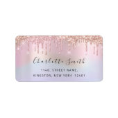 Bridal RSVP Weddenschappen Roos Holograaf Etiket (Voorkant)