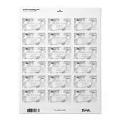 Bridal RSVP Wedding 3D Silver Lijst Glitter Label (Full Sheet)