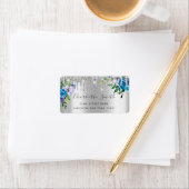 Bridal RSVP Wedding Drift Silver Floral Mint Etiket (Insitu)