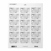 Bridal RSVP Wedding Event 3D Effect Glitter Silver Etiket (Full Sheet)