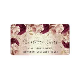 Bridal RSVP Wedding Event Floral Roos Marsala Etiket