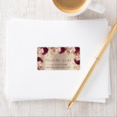 Bridal RSVP Wedding Pink Floral Roos Marsala Etiket (Insitu)