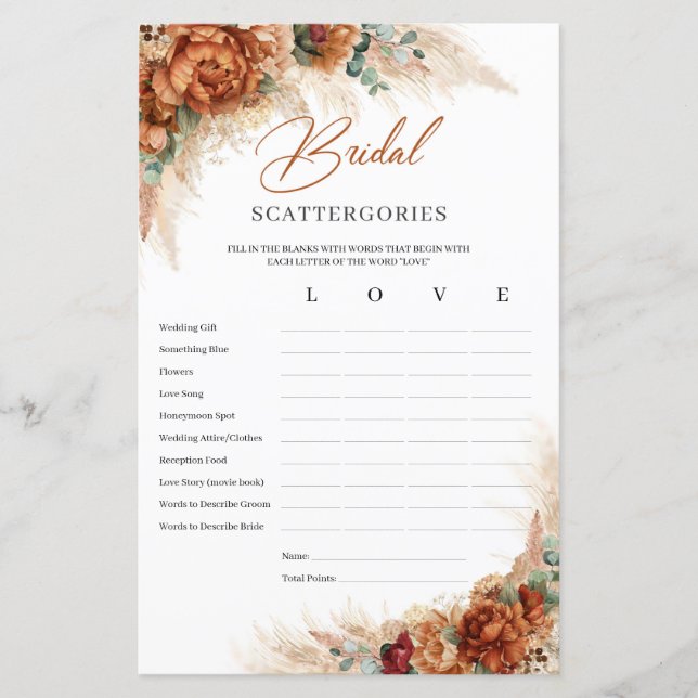 Bridal Scattergories (Voorkant)