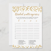 Bridal Scattergories bewerkbare Vrijgezellenfeeste Kaart (Voorkant)