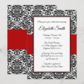 Bridal-schoeisel met zwarte en rode Damask Kaart (Voorkant / Achterkant)