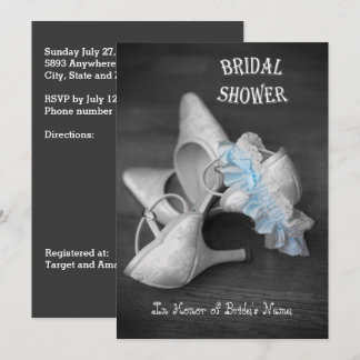 Bridal Shoes and Garter Belt Vrijgezellenfeest Inv Kaart