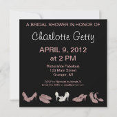 Bridal Shoes Bridal Shower Invitations Kaart (Voorkant)