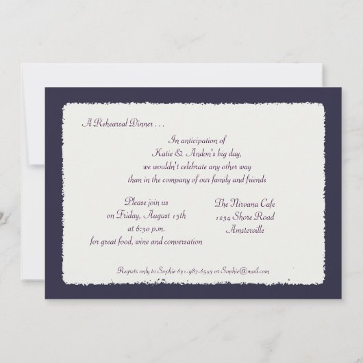 Bridal Shoes Rehearsal Uitnodiging (Achterkant)