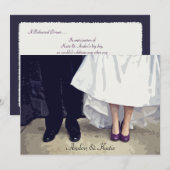 Bridal Shoes Rehearsal Uitnodiging (Voorkant / Achterkant)