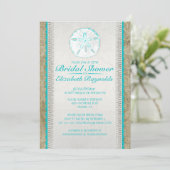 Bridal-show van Burlap Sand Dollar Kaart (Staand voorkant)
