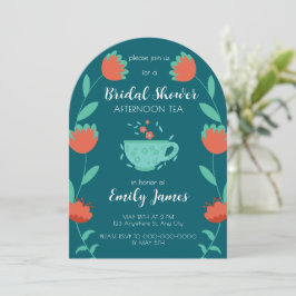 Bridal Shower - Afternoon Tea Party Invitation Kaart