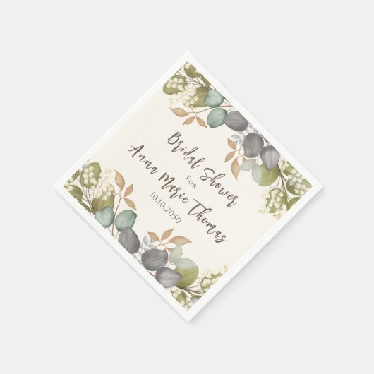 Bridal Shower Autumn Leaves Wedding Fall Foliage Servet (Hoek)