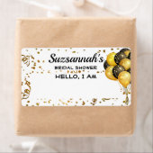 Bridal Shower Balloon Confetti Paper Name Tag Etiket (Insitu)