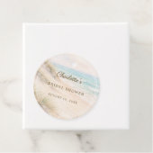 Bridal Shower beach coastal elegant DIY Bedankjes Labels (In situ)