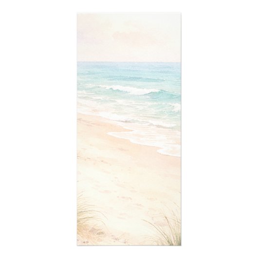 Bridal Shower beach party menu card (Achterkant)