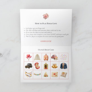 Bridal Shower Bingo Game Board13. Fun Party Feestdagen Kaart