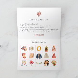 Bridal Shower Bingo Game Board2. Fun Party Feestdagen Kaart