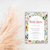 bridal shower boho vintage invitation kaart