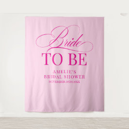 Bridal shower Bride to Be backdrop pink Wandkleed