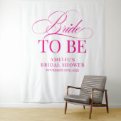 Bridal shower Bride to Be backdrop pink Wandkleed (In situ)