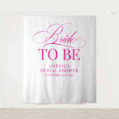 Bridal shower Bride to Be backdrop pink Wandkleed (Voorkant)