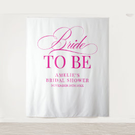 Bridal shower Bride to Be backdrop pink Wandkleed