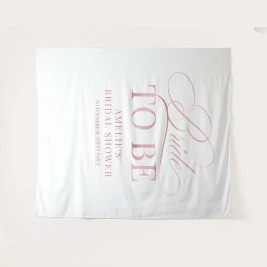 Bridal shower Bride to Be backdrop Wandkleed (Voorkant (horizontaal))