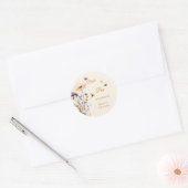 Bridal Shower Bride to Bee Wildflower Ivory Ronde Sticker (Envelop)