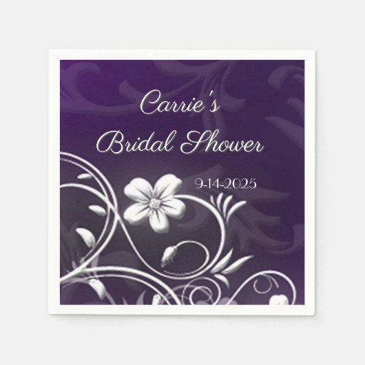Bridal Shower custom party coasters Servet (Voorkant)