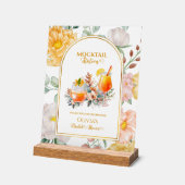 Bridal Shower Drink Bar Floral Mocktail Station Acryl Bord (Hoek)